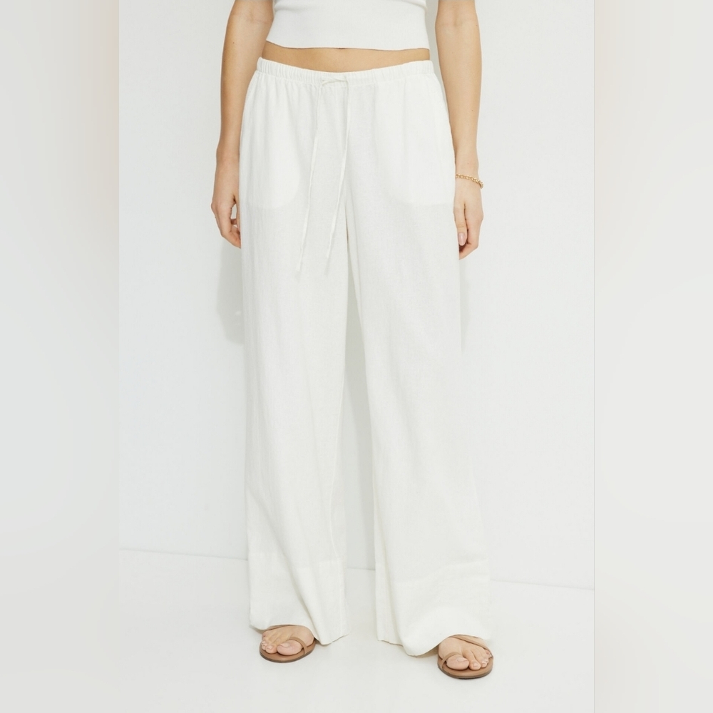 BNWT White Linen Pants